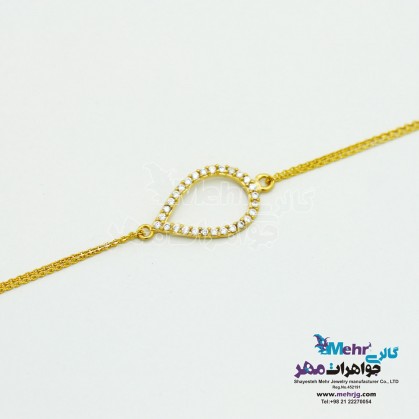 دستبند طلا - طرح قطره‌ی اشک-SB0048
